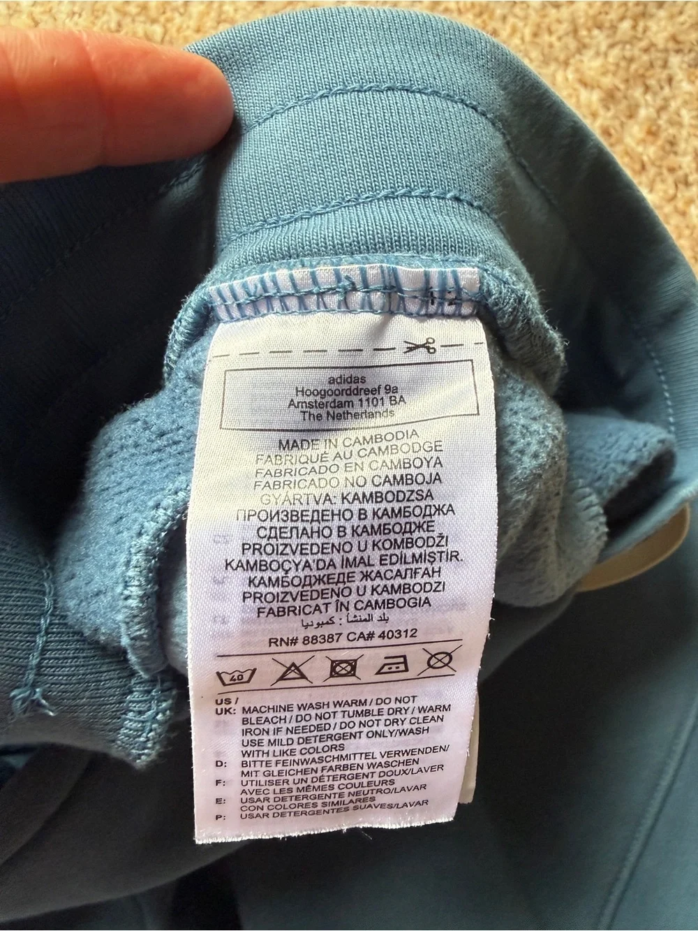 Adidas Men’s blue Jogger with Drawstring size medium
